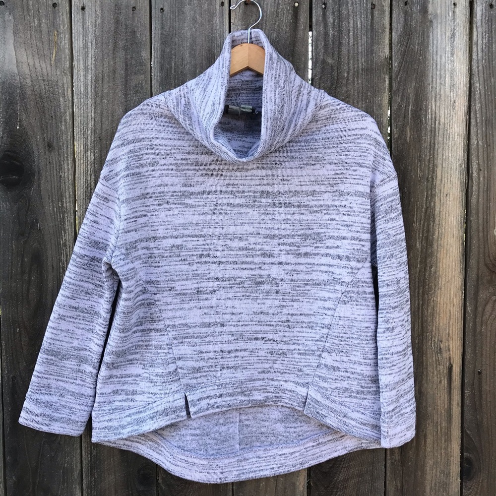 Saturday Sunday Turtleneck High Low Sweatshirt